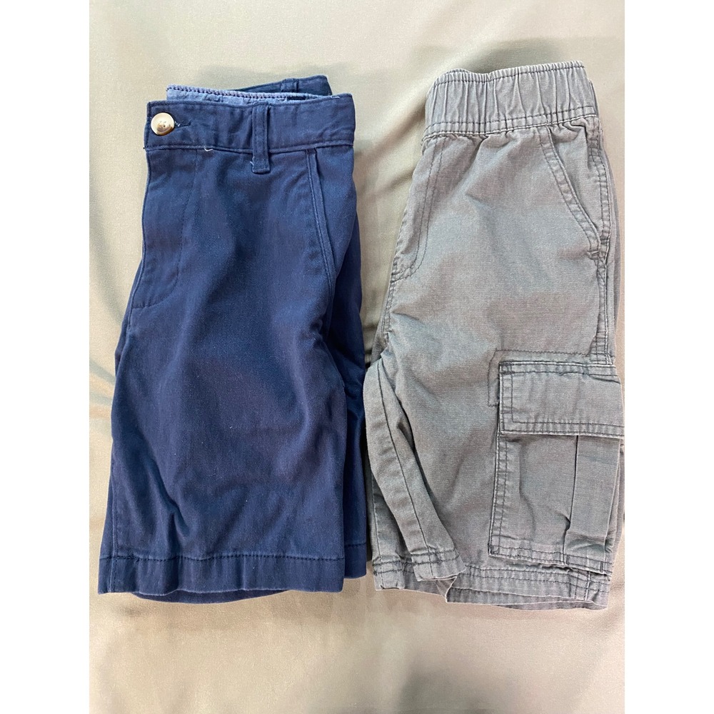 Boy Shorts Wonder Nation Twill Chino & Childrens Place Cargo Shorts 2 pair Sz 8‎